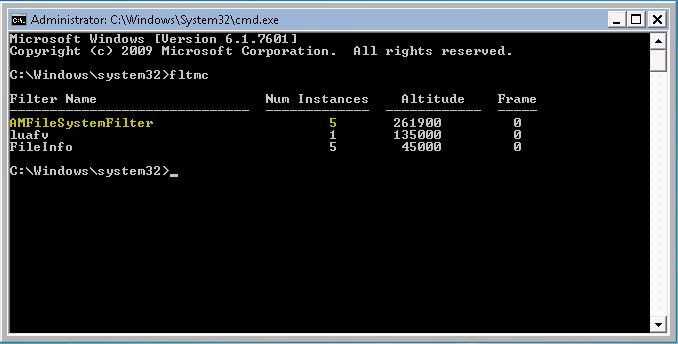 Register filter driver exception ошибка