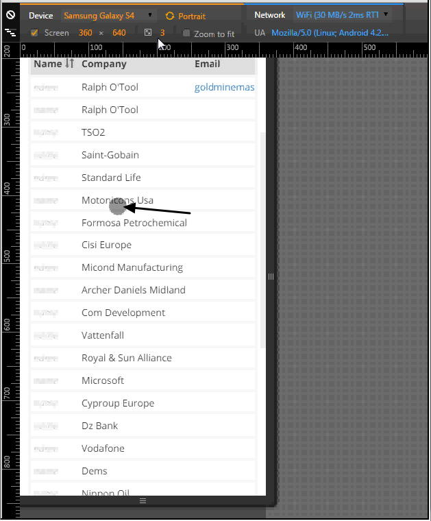 Toggle Device mode in order to simulate different devices and
