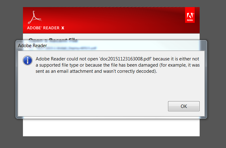 Adobe reader could not open because it is either not a supported что делать