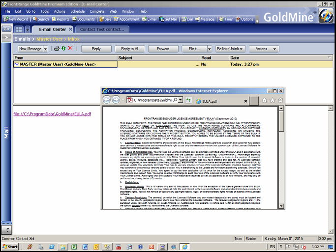 When clicking on a hyperlink in an Email to open a file, the file opens in a browser window