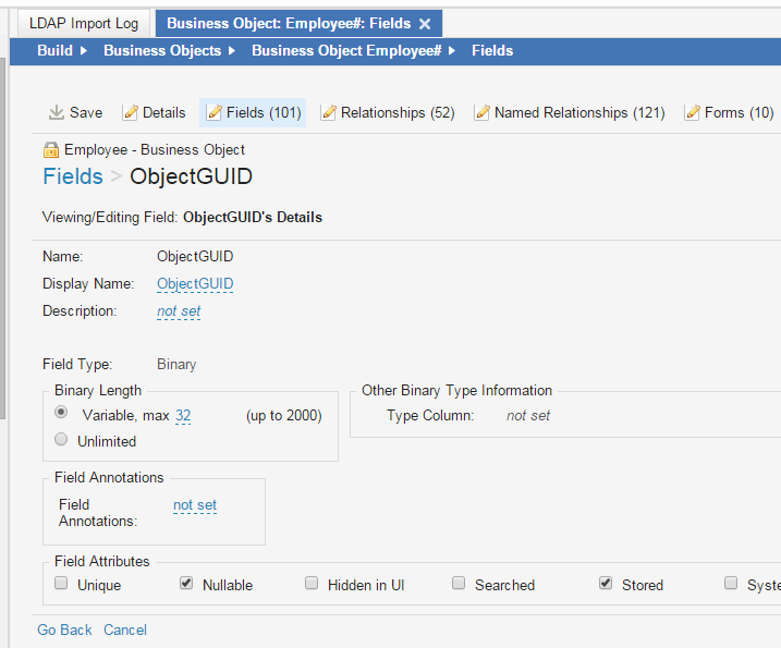 How do you change the unique identifier used in an LDAP import to be