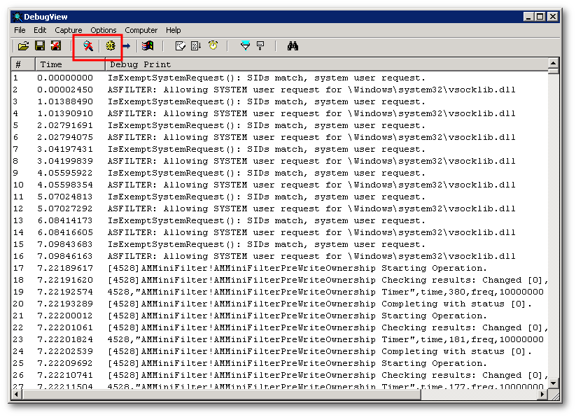Enabling Application Manager Filter Driver Logging