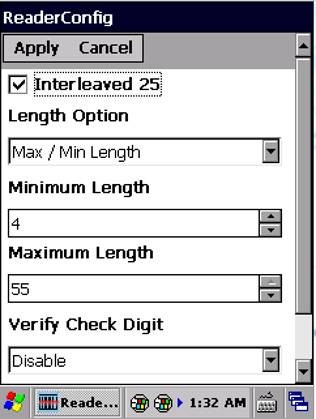Cipherlab 9700: How to enable scanning on Interleaved 25 code