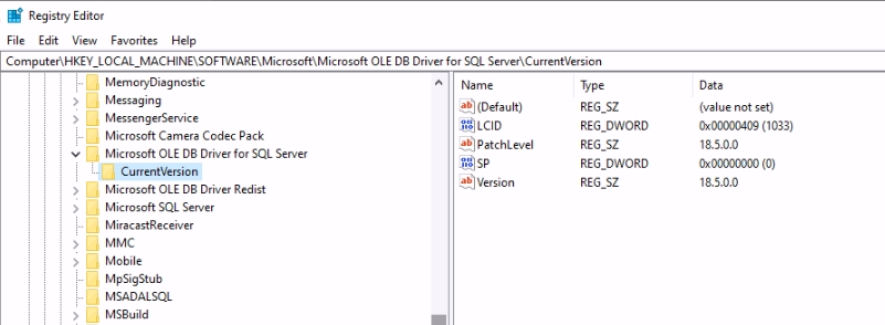 Microsoft OLE DB Driver for SQL Server Setup is required for GoldMine ...