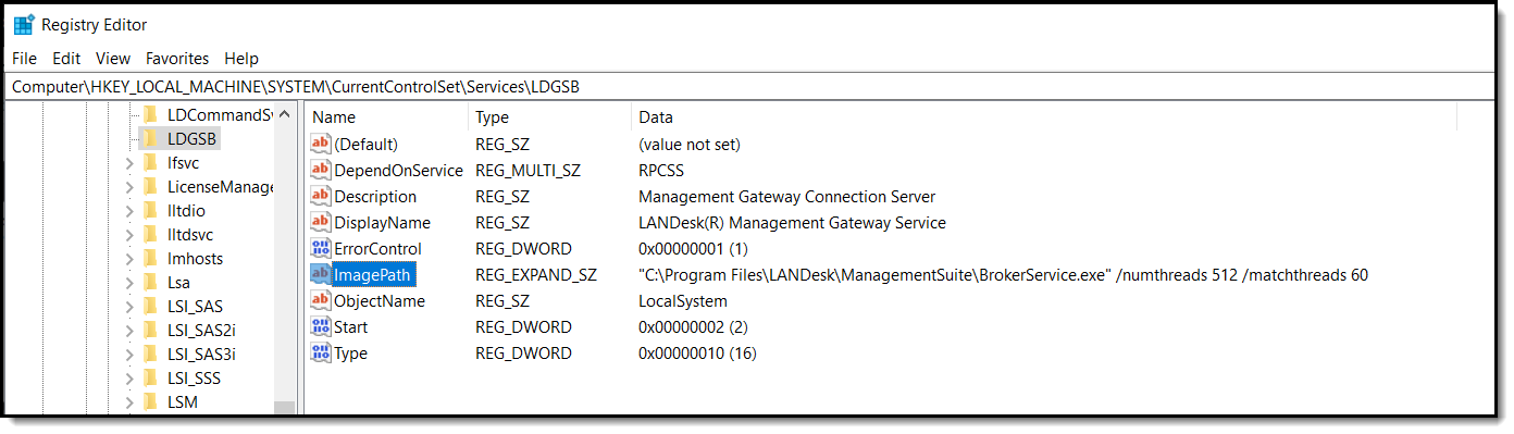 Core Side Brokerservice.exe Configuration Settings