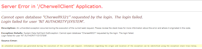 Login failed for user 'NT AUTHORITY\SYSTEM