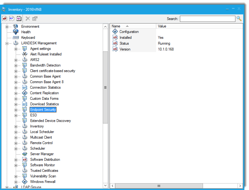 Ivanti Endpoint Security Database Tables, Inventory Information, and