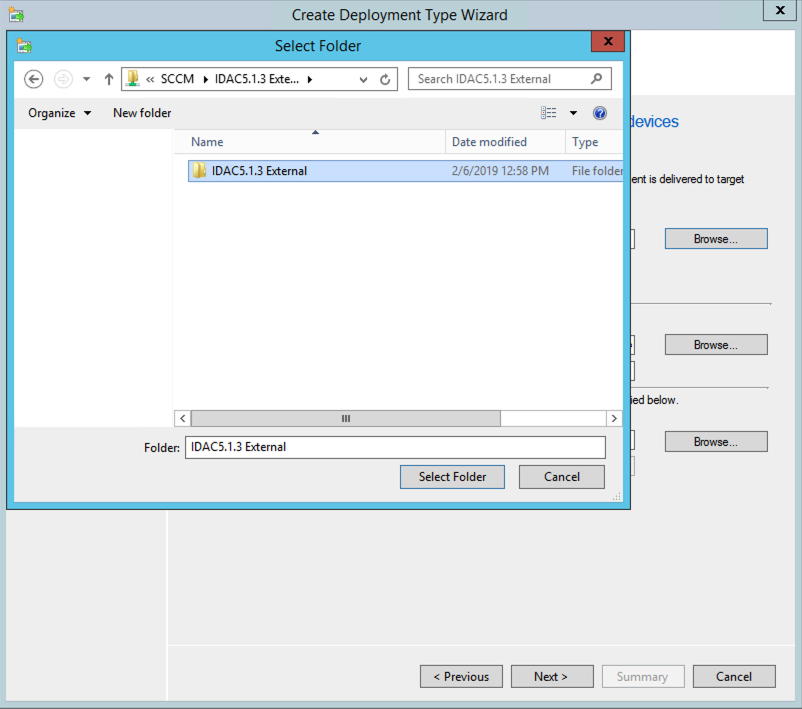 Deploying IDAC using SCCM