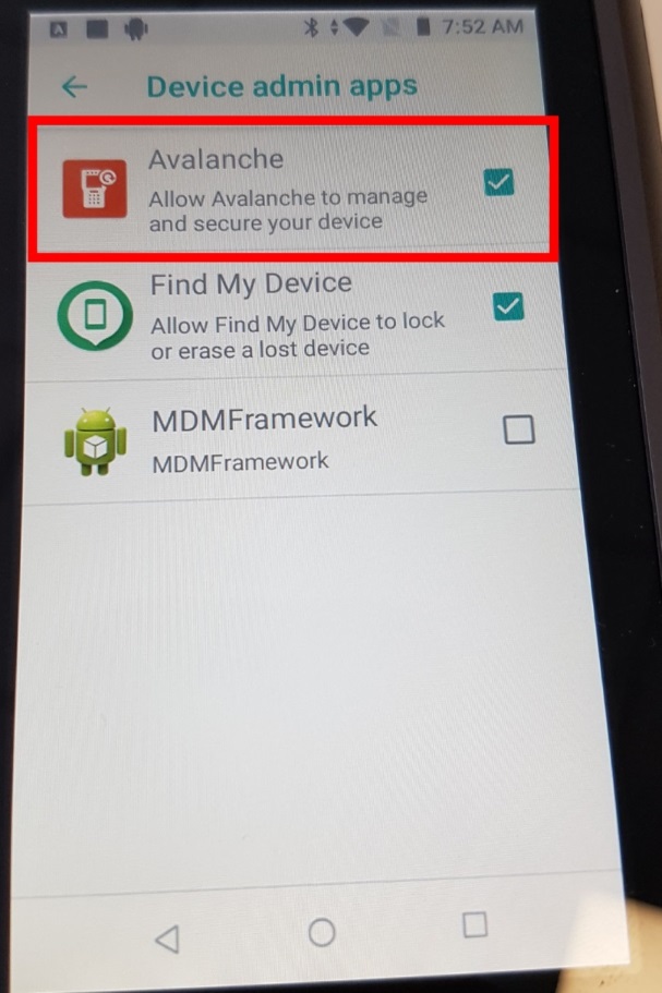 Set Avalanche Enabler as Device Owner using QR code provisioning
