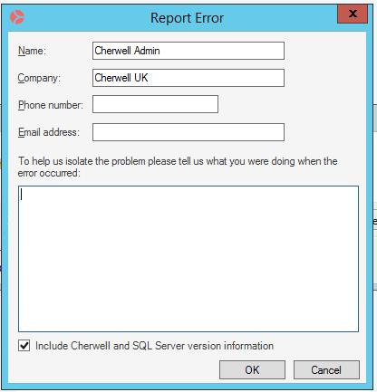 Disable Reporting Error not functioning correctly