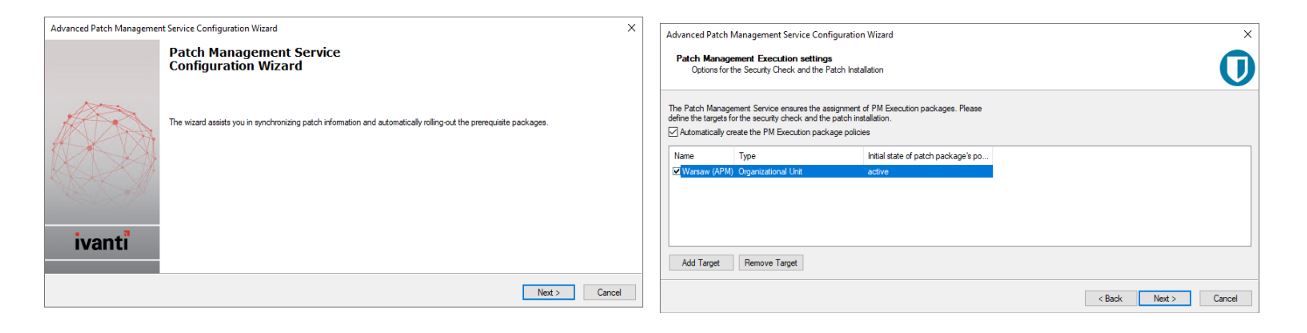 How to configure Advanced Patch Management APM to scan for