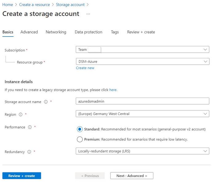 How to configure an Azure Site Depot for DSM