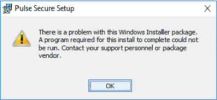 KB43632 - Pulse desktop client installation/upgrade fails on Windows ...