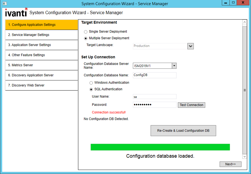 Error Message Fail to update data to Configuration database. Error