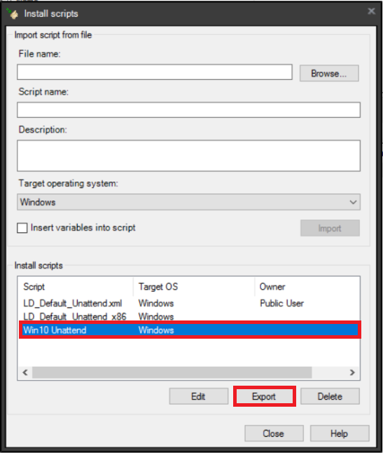 How to Import or Export Unattend Files