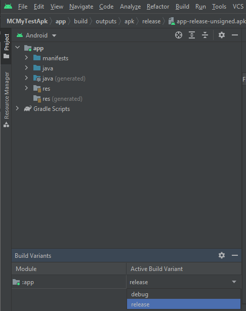 Debug pre-built APKs, Android Studio