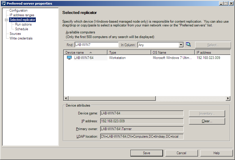 How to configure the Preferred Server (Target) for Content Replication