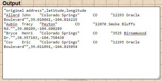 How to Geocode addresses in the Customer Table