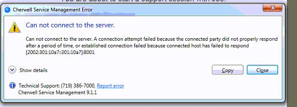 Can Not Connect To The Server. A Connection Attempt Failed Because The 