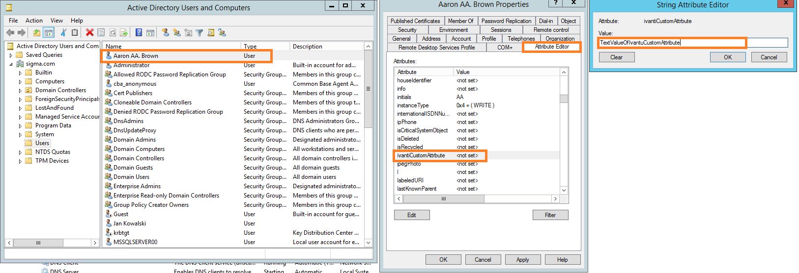 How to create custom attribute in Active Directory and import it to