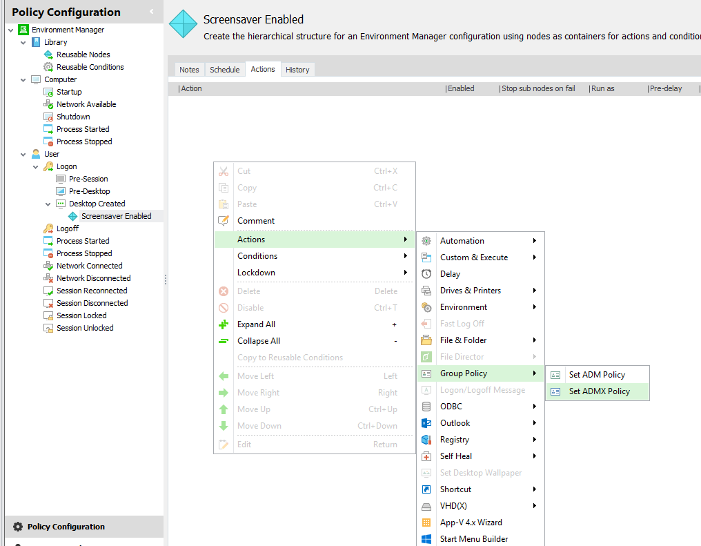 How to Configure Screensaver Policy Using Environment Manager
