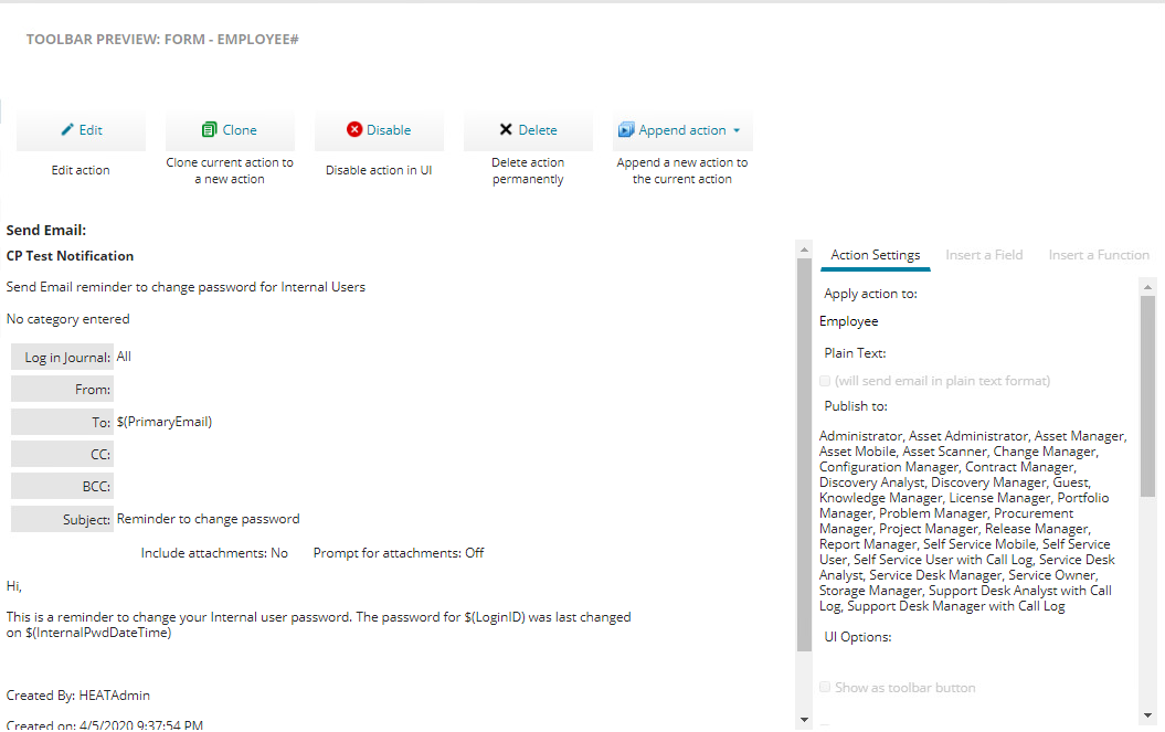 Howto Send out reminder email notification to users to change their