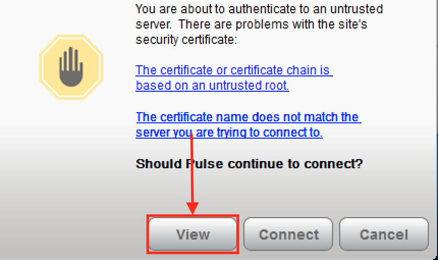 KB40704 Pulse Secure Desktop client states The certificate or