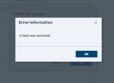 “A Task Was Canceled” Displayed During Submission in Portal. Timeout ...